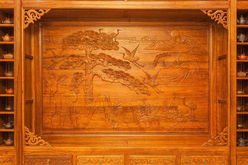 中式装修、红木整装、红木护墙板橱柜05